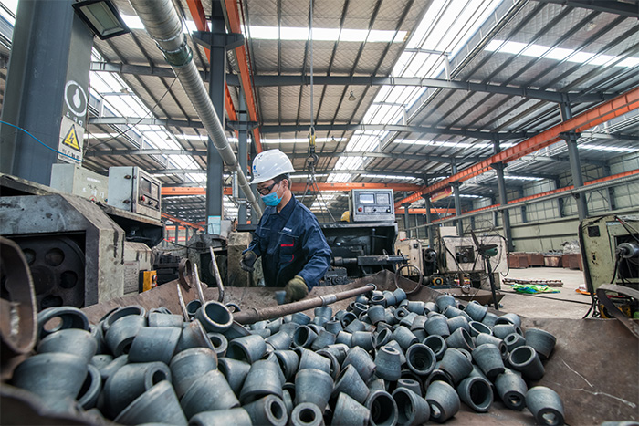 公主岭网架配件-锥头加工车间